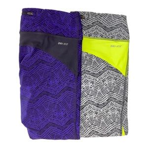 Nike Dri-Fit Chevron Crop Leggings Tights Bundle